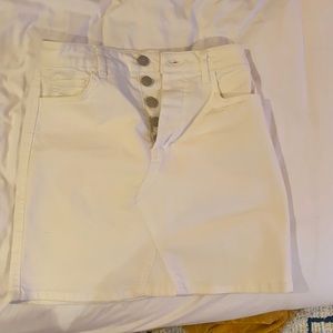 white jean skirt size smal.  harper heritage